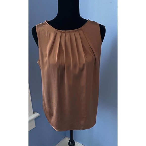 Loft cinnamon color sleeveless blouse - Picture 1 of 5